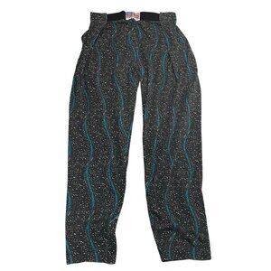 Vtg Touch & Match Mens Splatter Parachute Gym Body Building Pants One Size 80s